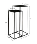 Coreene - Nesting Pedestal Tables (Set of 2) - Black