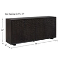 Stevenson - Chiseled 4 Door Cabinet - Black / Brown / Woodtone - Uttermost - Accent Cabinets- Elite Enclave Home