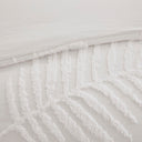 Bahari - 3 Piece Tufted Palm Duvet Cover Set - Off White