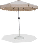 Amalfi - Patio Umbrella - White Base / Black Pole