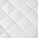 Quiet Nights - Twin Waterproof Diamond Quilting Down Alternative Mattress Pad - White