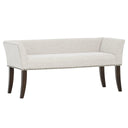 Welburn - Upholstered Bench With Back & Legs - Cream