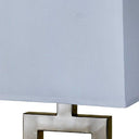 Open Square Table Lamp With White Rectangle Shade - Nicekl