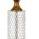Glass Table Lamps (Set of 2) - Honeycomb And Rose Gold