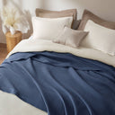Waffle Weave - Cotton Blanket - Indigo