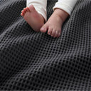 Waffle Weave - King Cotton Blanket - Dark Gray - Madison Park - Blankets - Elite Enclave Home