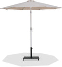 Fiji - Aluminum Patio Umbrella With Square Black And White Base