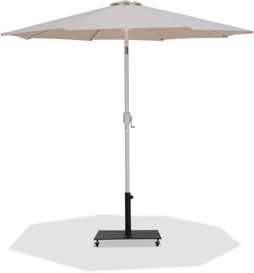 Fiji - Aluminum Patio Umbrella With Square Black And White Base