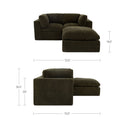 Cates - Nook Modular Sectional - Dark Green - Moe's Home Collection - Stationary Sectionals - Elite Enclave Home