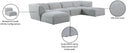 Miramar - 6 Piece Modular Sectional - Meridian Furniture - Stationary Sectionals - Elite Enclave Home