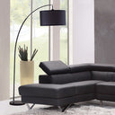 Sleek Arc Floor Lamp With Black Drum Shade - Black - HomeRoots - Floor Lamps - Elite Enclave Home