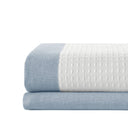 Spa Waffle - 72" x 78" Shower Curtain With 3M Treatment - Blue - Madison Park - Shower Curtains - Elite Enclave Home