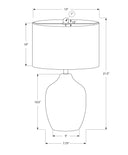 22" Ceramic Urn Table Lamp With Ivory Drum Shade - Black - HomeRoots - Table Lamps - Elite Enclave Home