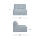 Sunseeker - Outdoor Slipper - Light Blue - Moe's Home Collection - Stationary Sectionals - Elite Enclave Home