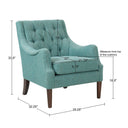 Qwen - Button Tufted Accent Chair - Teal - Madison Park - Accent Chairs - Elite Enclave Home