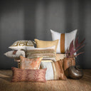 Meru - 20" x 20" Hide Pillow - Tan Multi