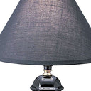 10" x 10" x13" Ceramic Bedside Table Lamp With Black Shade - Black