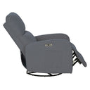 Dakota - Power Recliner 3 - in - 1 With Swivel, Glider, USB Ports - Gray - INK+IVY - Swivel Glider Chairs - Elite Enclave Home