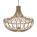 Lovelock - 4 Light Rope Empire Chandelier - Light Brown