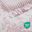 Adele - Full/Queen 5 Pieces Comforter Set With Decorative Pillows - Pink