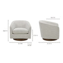 Oscy - Swivel Chair - Splashed White - Moe's Home Collection - Swivel Chairs - Elite Enclave Home