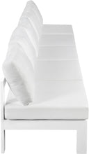 Nizuc - Outdoor Patio 5 Seat Modular Armless Sofa With White Frame - Meridian Furniture - Stationary Sectionals- Elite Enclave Home