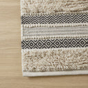 Asher - 22" x 58" Woven Texture Stripe Bath Rug - Black - INK+IVY - Bath Rugs & Mats - Elite Enclave Home