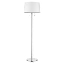 Traditional Shaped Floor Lamp With White Empire Shade - Chrome - HomeRoots - Floor Lamps - Elite Enclave Home