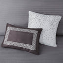 Rhapsody - King 6 Piece Reversible Coverlet Set - Gray / Taupe
