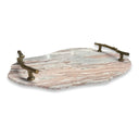 Stone And Twig - Indoor - Outdoor Tray - Gold / Gray / White - Uttermost - Trays - Elite Enclave Home