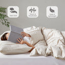 Porter - Queen Soft Washed Pleated Duvet Cover Set - Neutral - Comfort Spaces - Duvet Covers & Shams - Elite Enclave Home