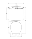 Concrete Round Table Lamp With Ivory Drum Shade - Gray - HomeRoots - Table Lamps - Elite Enclave Home