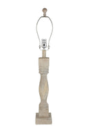 Solid Wood Standard Table Lamp - Off-White