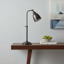 27" Metal Adjustable Lantern Table Lamp With Bronze Dome Shade - Bronze - HomeRoots - Table Lamps - Elite Enclave Home