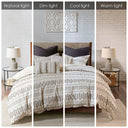 Rhea - Comforter Mini Set - Ivory / Charcoal