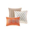 Tangiers - 6 Piece Reversible Coverlet Set - Orange