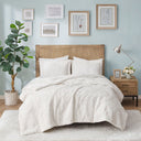 Arya - King Embroidered Medallion Ultra Comforter Mini Set - Ivory