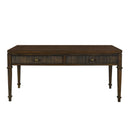 Kenna - Fluted 2 Drawer Coffee Table - Brown - Martha Stewart - Coffee Tables - Elite Enclave Home