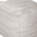 Chic Chunky Textured Pouf - White