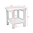 Plastic Outdoor Side Table - White