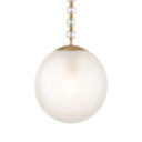 Ripple - 1 Light Frost Glass Pendant - Gold