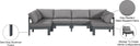 Nizuc - Outdoor Patio 6 Piece Modular Sectional With Gray Frame