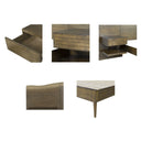 Clark - Queen Platform Bed Frame With Live - Edge Headboard And Built - In Nightstands / Drawers - Dark Brown - INK+IVY - Platform Beds - Elite Enclave Home