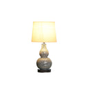 Table Lamp With White Globe Shade - White