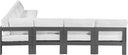 Nizuc - Outdoor Patio 7 Piece Modular Sectional With Gray Frame - Meridian Furniture - Stationary Sectionals- Elite Enclave Home