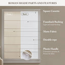 Galen Matte - 34x64" Cordless Roman Blind Galen Matte Fabric - Matte Ivory - Madison Park - Blinds & Shades - Elite Enclave Home