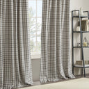 Anaheim - 50x95" Plaid Rod Pocket And Back Tab Curtain Panel With Fleece Lining - Black - Madison Park - Curtains & Drapes - Elite Enclave Home