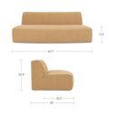 Naomi - Convex Sofa - Golden Yellow - Moe's Home Collection - Stationary Sofas - Elite Enclave Home