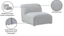 Miramar - Armless Chair - Meridian Furniture - Stationary Chairs - Elite Enclave Home
