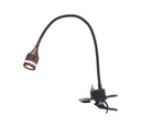 15" Metal Adjustable Clip On LED Table Lamp - Black